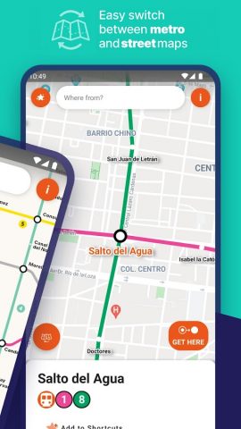 Mexico City Metro Map & Route для Android — скриншот 2