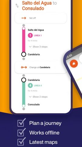 Mexico City Metro Map & Route для Android — скриншот 3