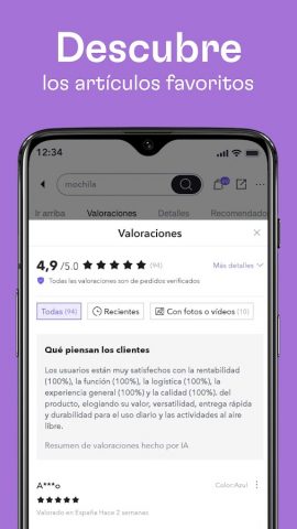 Miravia: App de compras online для Android — скриншот 5