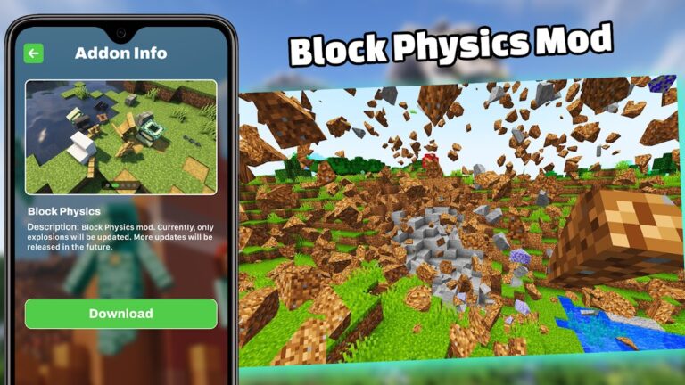 Mod Realistic Physic Minecraft для Android — скриншот 3