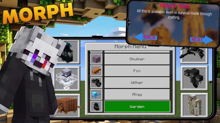 Морф моды для Майнкрафт для Android — скриншот 2
