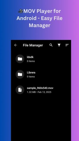 Mov Player ! Mov File Player для Android — скриншот 2