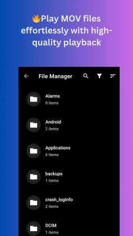 Mov Player ! Mov File Player для Android — скриншот 3