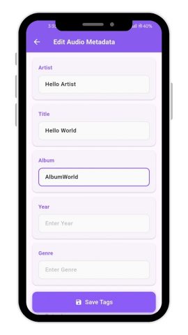 Mp3 Tag Editor: Audio Metadata для Android — скриншот 3