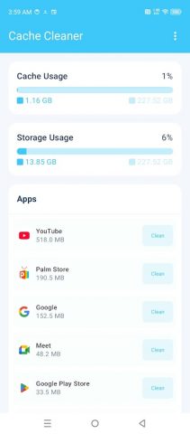 Очиститель кэша для Android — скриншот 1