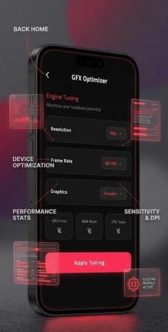 Only Red — Headshot & GFX Tool для Android — скриншот 5