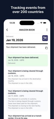 Ordertracker — parcel tracking для iOS — скриншот 1