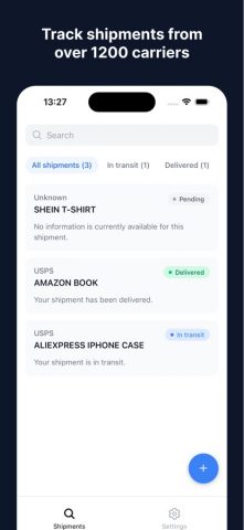 Ordertracker — parcel tracking для iOS — скриншот 2