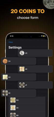 Орёл или решка — Симулятор для iOS — скриншот 4