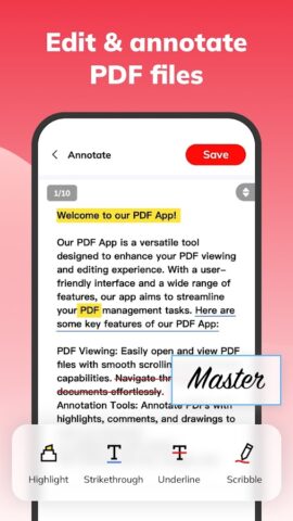 PDF Master-All Document Reader для Android — скриншот 2