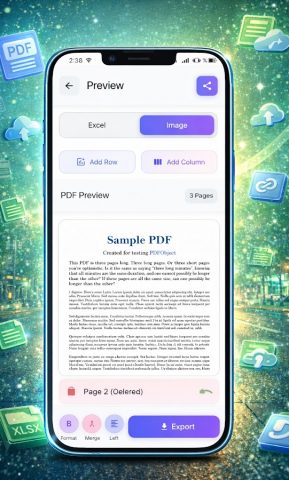 PDF to Excel Converter — XLSX для Android — скриншот 4