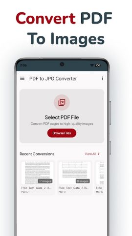 PDF to JPG Converter для Android — скриншот 1