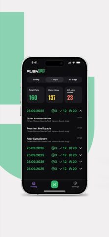 PUSH 30 Partner для Android — скриншот 3
