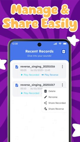 Reverse Audio & Reverse Voice для Android — скриншот 5