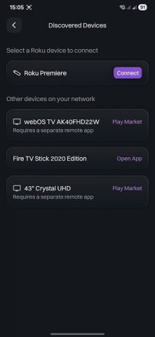 Rokie — Remote for Roku Player для Android — скриншот 4