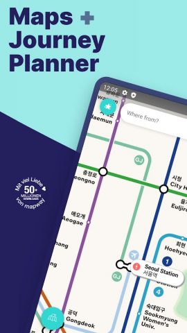 Seoul Metro Subway Map для Android — скриншот 1