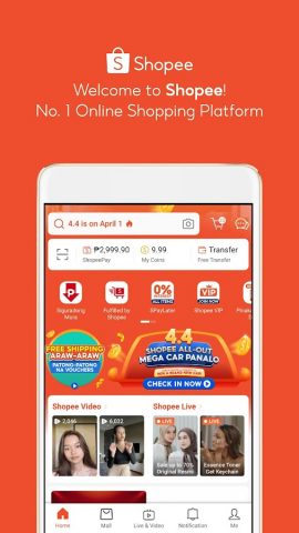 Shopee PH: 4.4 Sale для Android — скриншот 1