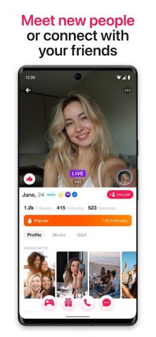 Sociable: Прямые эфиры и чат для Android — скриншот 1
