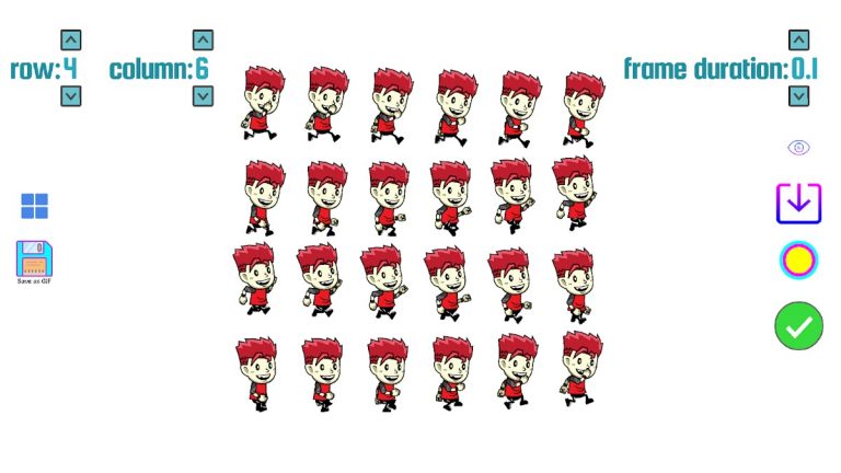 Sprite animation player для Android — скриншот 3