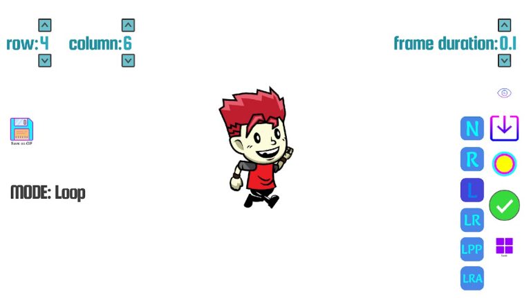 Sprite animation player для Android — скриншот 4