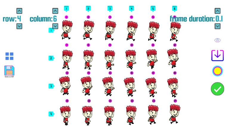 Sprite animation player для Android — скриншот 5