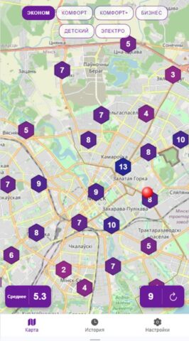Такси Спрос для Android — скриншот 1