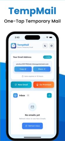 Temp Mail для Android — скриншот 1
