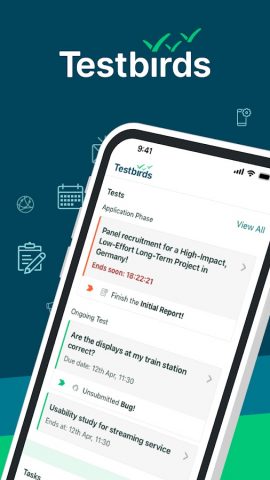 Testbirds Companion для Android — скриншот 1