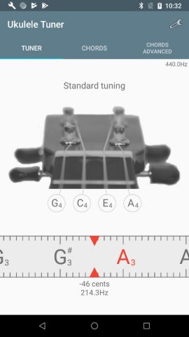 Ukulele Tuner для Android — скриншот 1