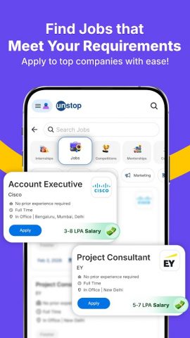 Unstop: Jobs & Internships для Android — скриншот 1