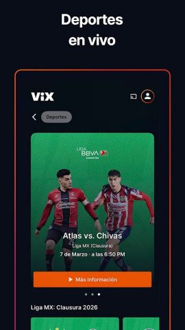 ViX: TV, Deportes y Noticias для Android — скриншот 2