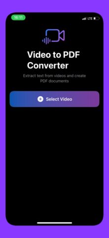 Video to PDF Converter AI для iOS — скриншот 1