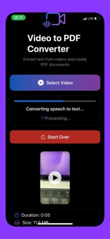 Video to PDF Converter AI для iOS — скриншот 2
