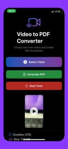 Video to PDF Converter AI для iOS — скриншот 4