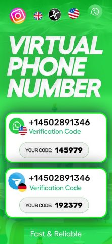 Virtual Number — SMS Activate для Android — скриншот 1