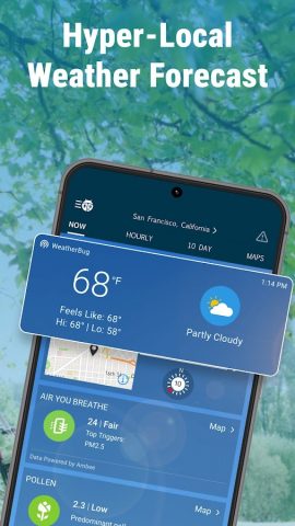 WeatherBug: Weather Forecast для Android — скриншот 2