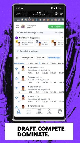 Yahoo Fantasy Sports: NBA, MLB для Android — скриншот 2