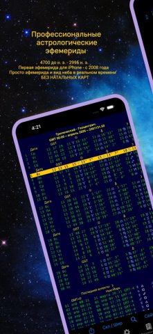 iPhemeris Астрология Эфемериды — скриншот 1