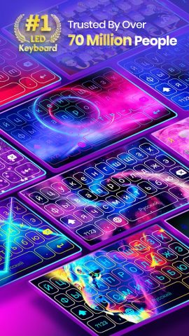 клавиатура — Neon LED Keyboard для Android — скриншот 1