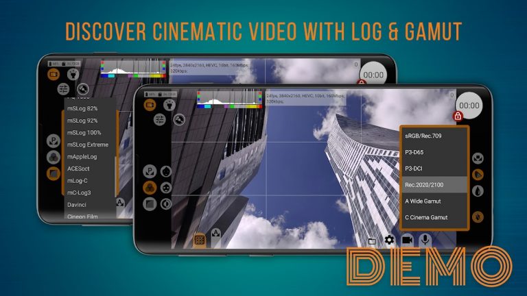 mcpro24fps demo — видеокамера для Android — скриншот 4
