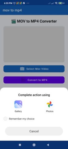 mov to mp4 converter для Android — скриншот 2
