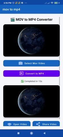 mov to mp4 converter для Android — скриншот 4
