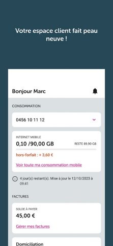myVOO — Votre Espace Client для Android — скриншот 1