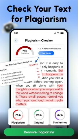 очеловечить текст AI Humanizer для Android — скриншот 4