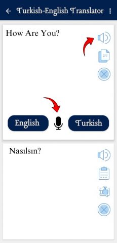 турецкий переводчик для Android — скриншот 3