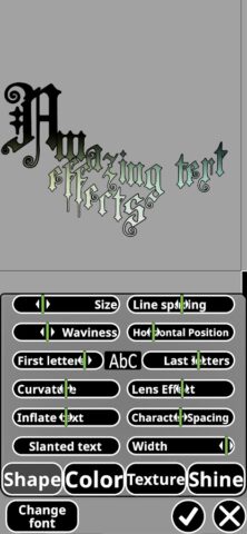 xCanvas: Font lettering design для Android — скриншот 2