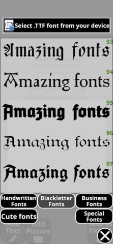 xCanvas: Font lettering design для Android — скриншот 3