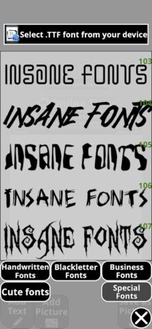 xCanvas: Font lettering design для Android — скриншот 5