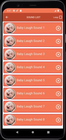 звуки детского смеха для Android — скриншот 3