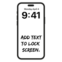 Иконка Add text to lock screen.
